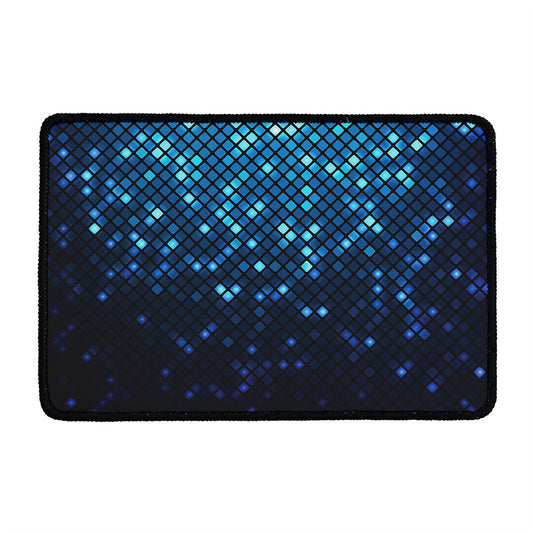 Blue Disco Lights Pattern Print Kitchen Mat
