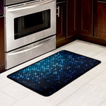 Blue Disco Lights Pattern Print Kitchen Mat