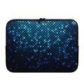 Blue Disco Lights Pattern Print Laptop Sleeve
