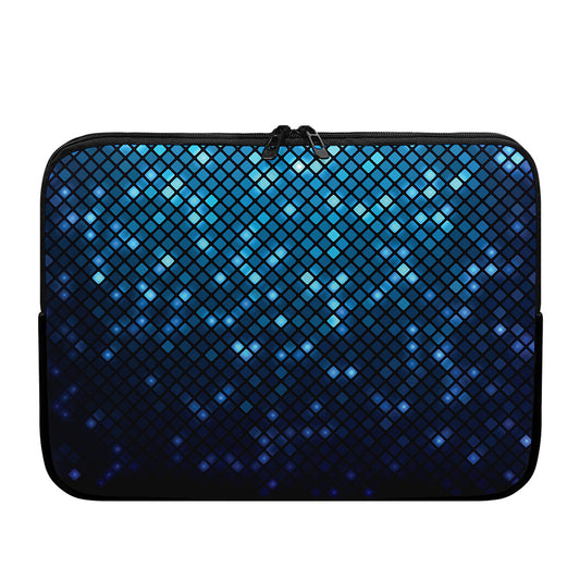 Blue Disco Lights Pattern Print Laptop Sleeve