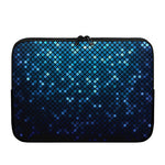 Blue Disco Lights Pattern Print Laptop Sleeve