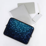 Blue Disco Lights Pattern Print Laptop Sleeve