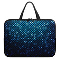 Blue Disco Lights Pattern Print Laptop Sleeve With Handle