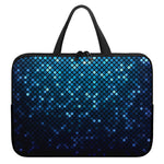 Blue Disco Lights Pattern Print Laptop Sleeve With Handle