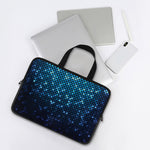 Blue Disco Lights Pattern Print Laptop Sleeve With Handle