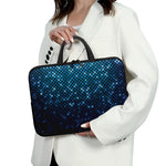 Blue Disco Lights Pattern Print Laptop Sleeve With Handle