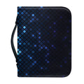 Blue Disco Lights Pattern Print Leather Bible Cover