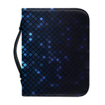 Blue Disco Lights Pattern Print Leather Bible Cover