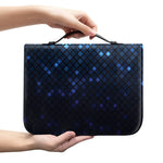 Blue Disco Lights Pattern Print Leather Bible Cover