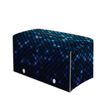 Blue Disco Lights Pattern Print Leather Tissue Box Cover