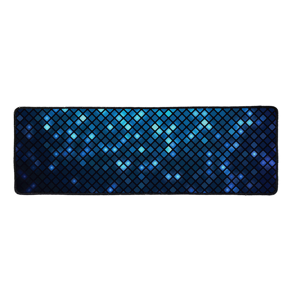 Blue Disco Lights Pattern Print Long Kitchen Mat