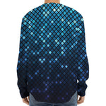 Blue Disco Lights Pattern Print Long Sleeve Baseball Jersey