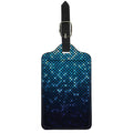Blue Disco Lights Pattern Print Luggage Tag
