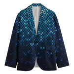 Blue Disco Lights Pattern Print Men's Blazer