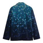 Blue Disco Lights Pattern Print Men's Blazer