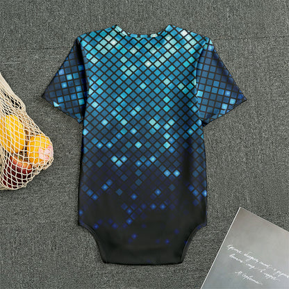 Blue Disco Lights Pattern Print Men's Bodysuit