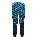 Blue Disco Lights Pattern Print Men's leggings