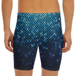 Blue Disco Lights Pattern Print Men's Long Boxer Briefs