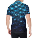Blue Disco Lights Pattern Print Men's Shirt