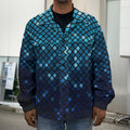 Blue Disco Lights Pattern Print Men's Shirt Jacket