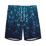 Blue Disco Lights Pattern Print Men's Sports Shorts