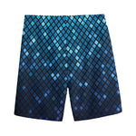 Blue Disco Lights Pattern Print Men's Sports Shorts