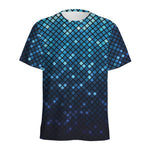 Blue Disco Lights Pattern Print Men's Sports T-Shirt