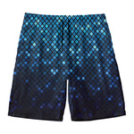 Blue Disco Lights Pattern Print Men's Swim Trunks