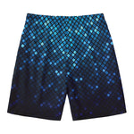 Blue Disco Lights Pattern Print Men's Swim Trunks