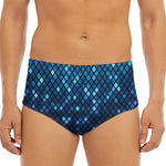 Blue Disco Lights Pattern Print Men's Triangle Swim Briefs