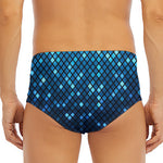 Blue Disco Lights Pattern Print Men's Triangle Swim Briefs