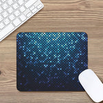 Blue Disco Lights Pattern Print Mouse Pad