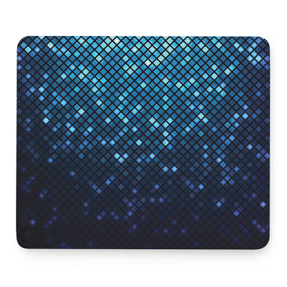 Blue Disco Lights Pattern Print Mouse Pad
