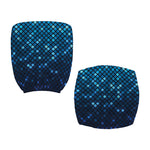 Blue Disco Lights Pattern Print Office Chair Cover