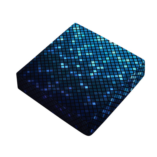 Blue Disco Lights Pattern Print Outdoor Seat Cushion Cover
