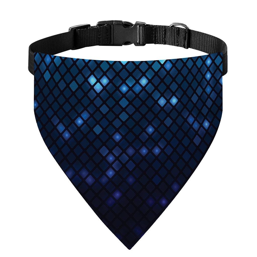 Blue Disco Lights Pattern Print Over The Collar Dog Bandana