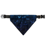 Blue Disco Lights Pattern Print Over The Collar Dog Bandana