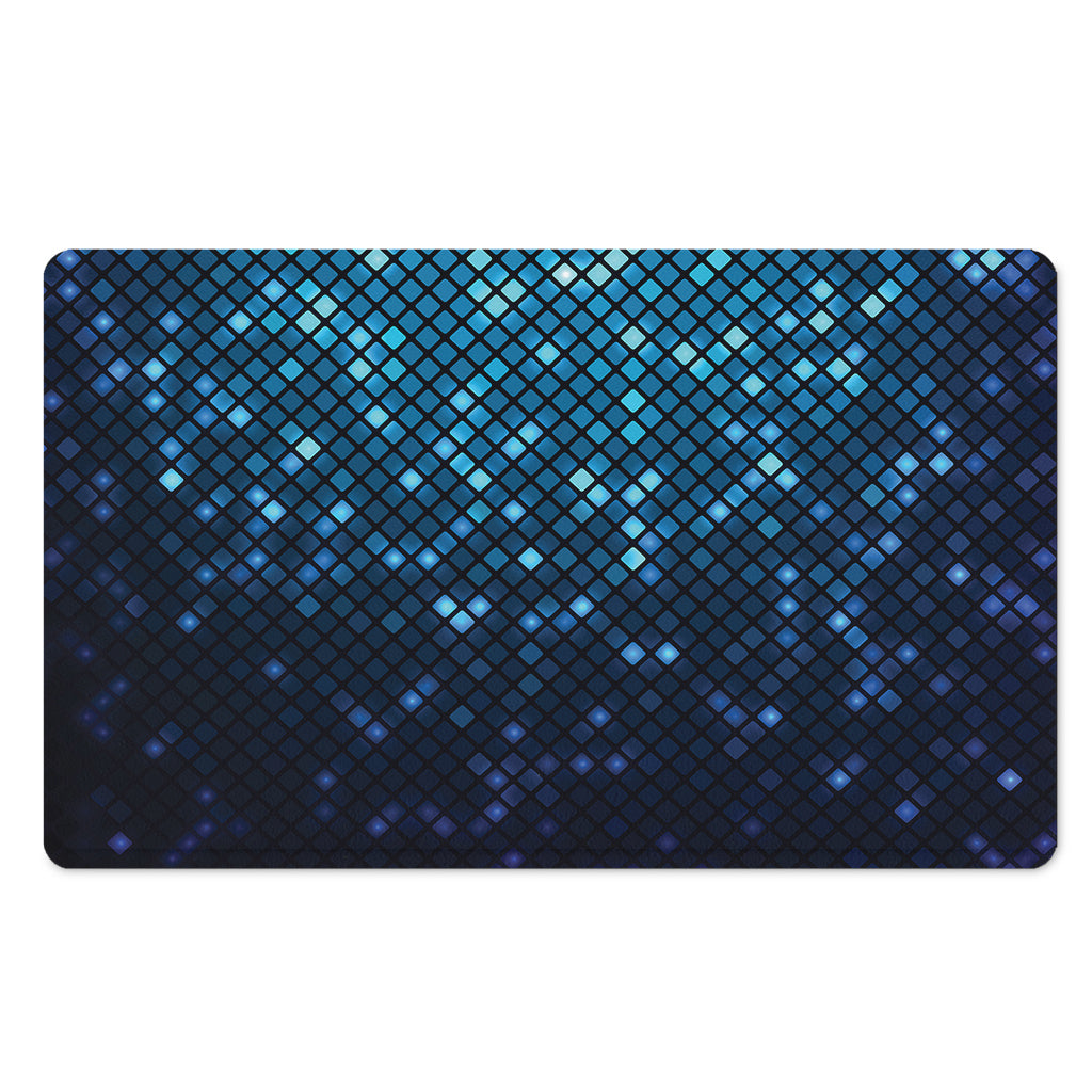 Blue Disco Lights Pattern Print Polyester Doormat