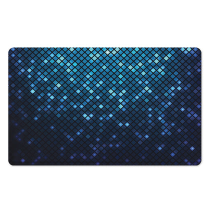 Blue Disco Lights Pattern Print Polyester Doormat