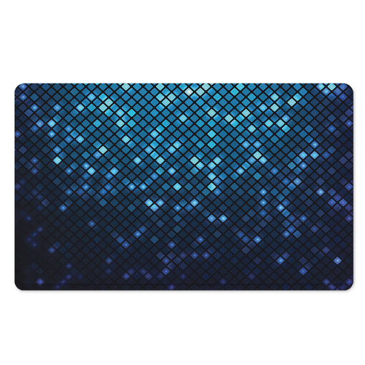 Blue Disco Lights Pattern Print Polyester Doormat