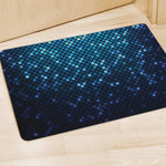 Blue Disco Lights Pattern Print Polyester Doormat