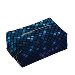 Blue Disco Lights Pattern Print Rectangle Tissue Box Cover