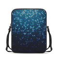 Blue Disco Lights Pattern Print Rectangular Crossbody Bag