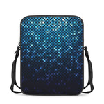 Blue Disco Lights Pattern Print Rectangular Crossbody Bag