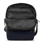 Blue Disco Lights Pattern Print Rectangular Crossbody Bag