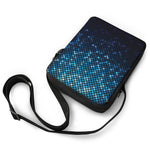 Blue Disco Lights Pattern Print Rectangular Crossbody Bag