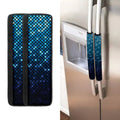 Blue Disco Lights Pattern Print Refrigerator Handle Covers