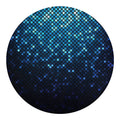 Blue Disco Lights Pattern Print Round Blanket