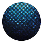 Blue Disco Lights Pattern Print Round Blanket