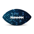 Blue Disco Lights Pattern Print Rugby Ball